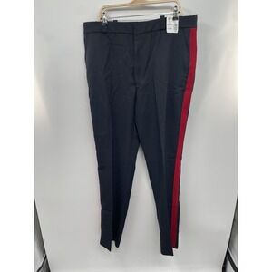 Horace Small Sentry Pants Men 40R Black Side Red Stripe Straight Leg Classic NWT